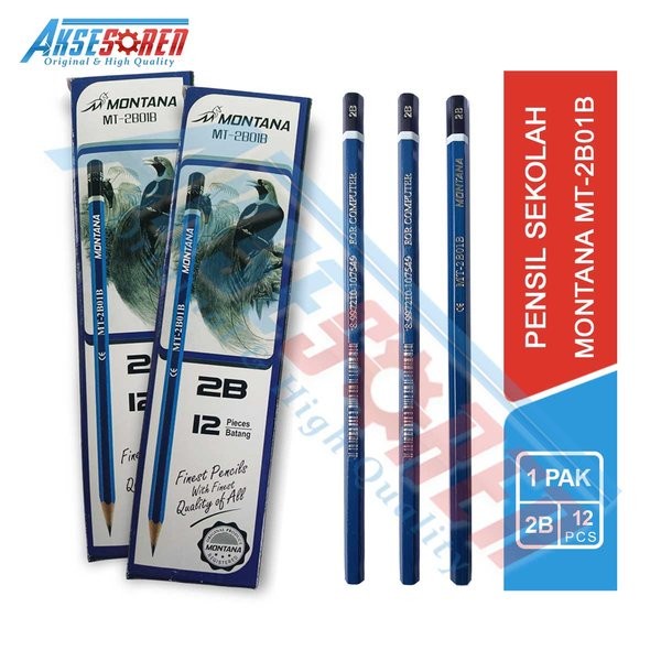 

NEW Aksesoren Pensil 2B Montana MT-2B01B - 1 Pack Pensil Gambar 1 Pak - Pensil Kayu - Pinsil Pesil