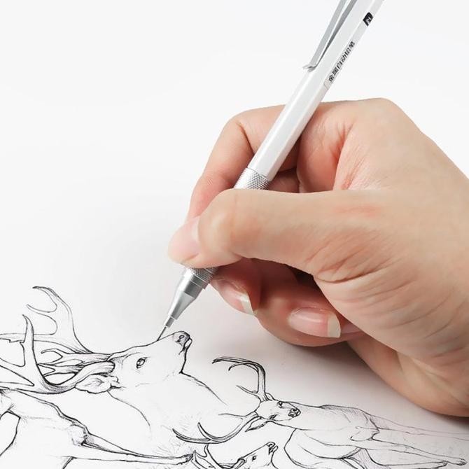 

TERUJI "Best Seller" Pensil Mekanik Metal Mechanical Pencil 0.5 Mm Untuk Sekolah / Kantor Ready