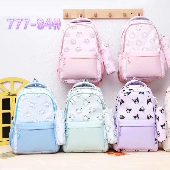 

CUCI GUDANG FARNELL - Gratis Tempat Pensil ! Tas Ransel Anak Sekolah Kuromi Melody Cinamoroll Tas