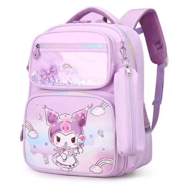 

TERBAIK Tas ransel anak perempuan 2in1 tas 2in1 plus tempat pensil tas ransel kuromi tas ransel