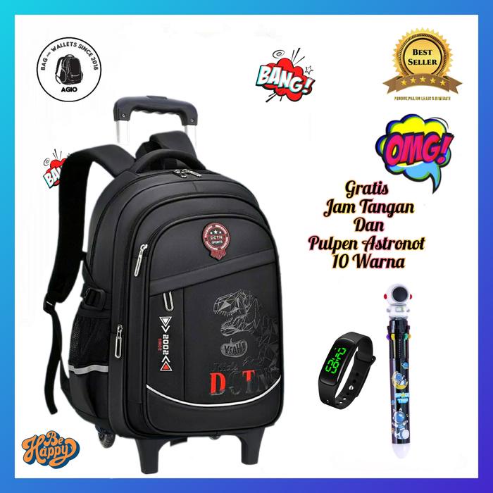 

TERBATAS Tas Ransel Koper Anak Laki Laki Tas Sekolah Anak SD SMP Motif Dino Tirex Gratis Pulpen 10