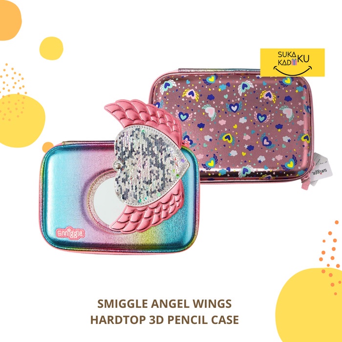

CUCI GUDANG SMIGGLE Hardtop Pencil Case Angel Wings Kotak Pensil Sekolah Anak