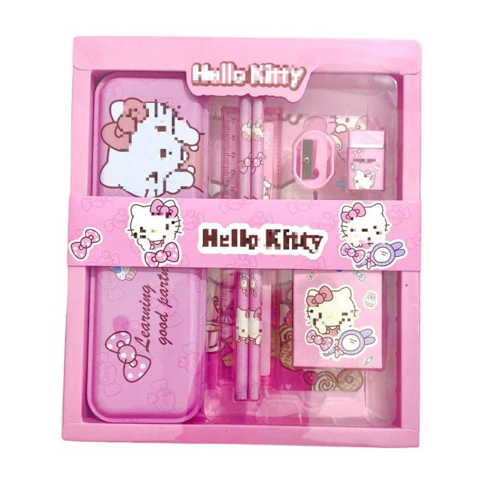 

TERBATAS Alat Tulis Set Paket 7 In 1 Set Stationery 7in1 Karakter Kartun Alat Tulis Anak Sekolah