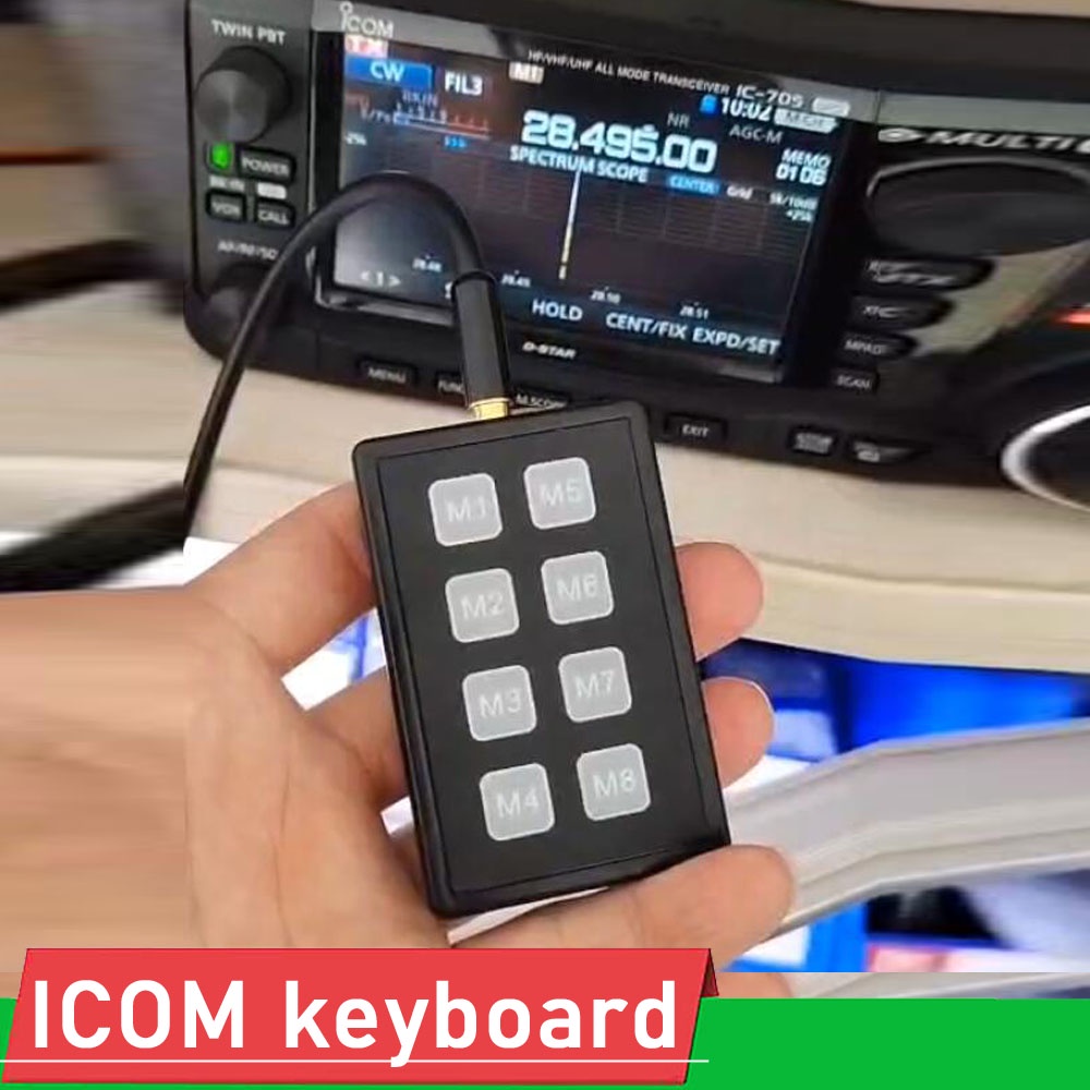 LIM ICOM radio shortcut control keyboard for IC-705 IC-7300 IC-7100 IC-7410 IC705 7000 SSB CW RTTY C