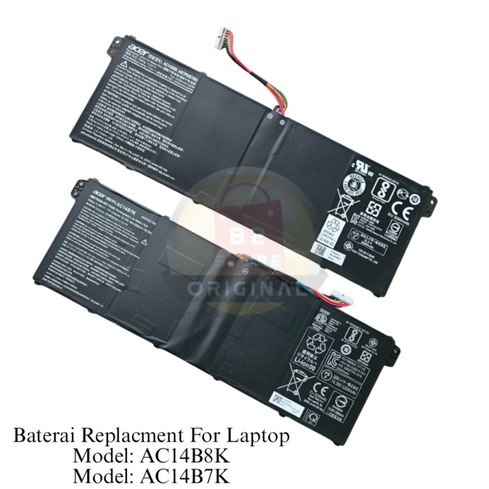 (B2S) BATERAI BATTERY LAPTOP ACER ASPIRE 5 SPIN 3 SWIFT 3 AC14B8K AC14B7K