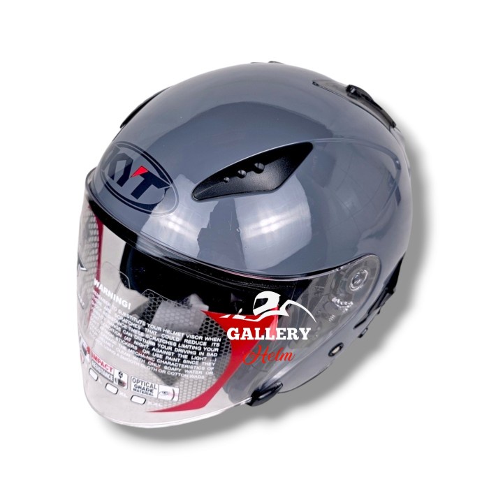 Helm Kyt Galaxy Flat R Gorila Grey Glossy Kyt Galaxy Solid