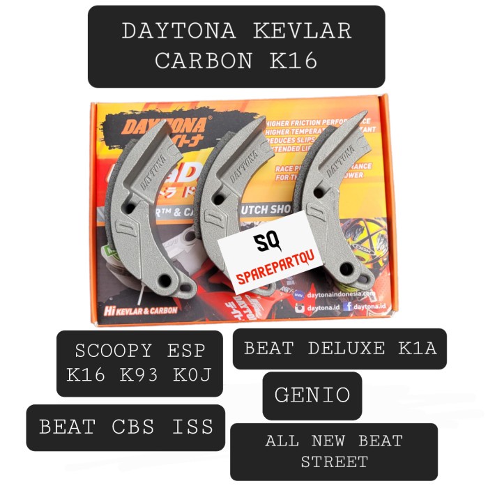Kampas Ganda Daytona 4637 Beat Street, Scoopy ESP, Genio (K16)