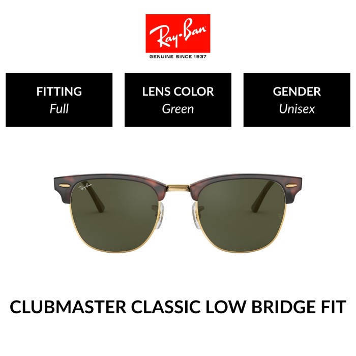 PROMO RAY-BAN CLUBMASTER RB3016F W0366 Full Fit Kacamata Hitam 55mm