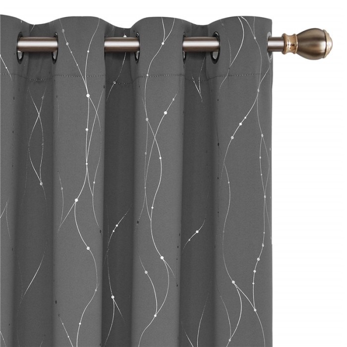 

Modern Wave Design Curtains For Living Room Luxury Blackout Kamjay