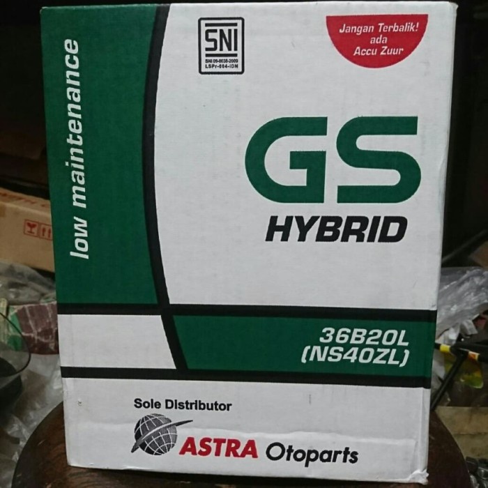 Gs Hybrid Ns40Zl Aki Basah Mobil Jazz Ertiga Ayla Cayla City Xpander