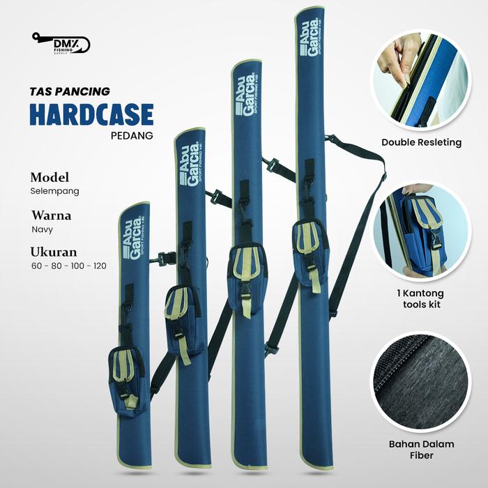 Tas Joran Pancing PEDANG NAVY Abu Garcia Model Pedang Slempang Ukuran 60 80 100 120 Cm