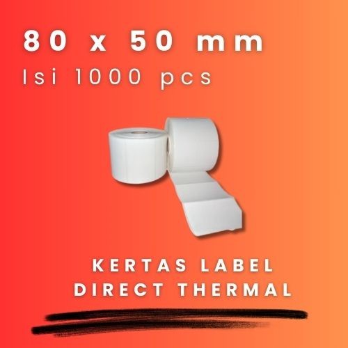 

DT 80 X 50 1" @1000 - 1 Line CORE 1 INCH 80X50MM 80 X 50 MM 8X5 CM 8 X 5 CM BARCODE LABEL THERMAL STICKER STIKER DT 1000 PCS