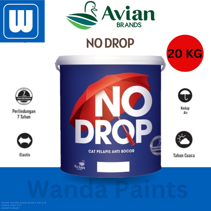 Cat Tembok No Drop Cat Waterproof Anti Bocor (20 Kg)