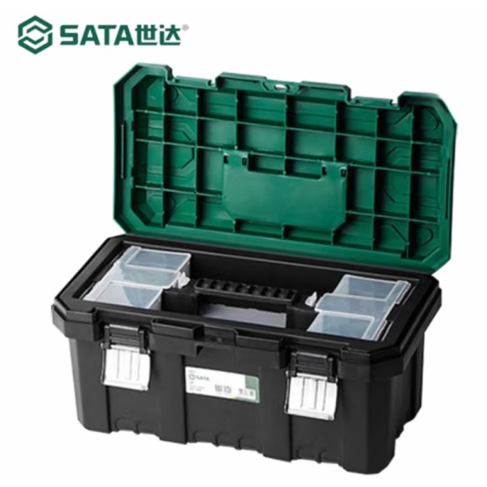 TOOL BOX PLASTIK + TRAY 17" - 05312 - PLASTIC TOOL BOX 17 INCH SATA