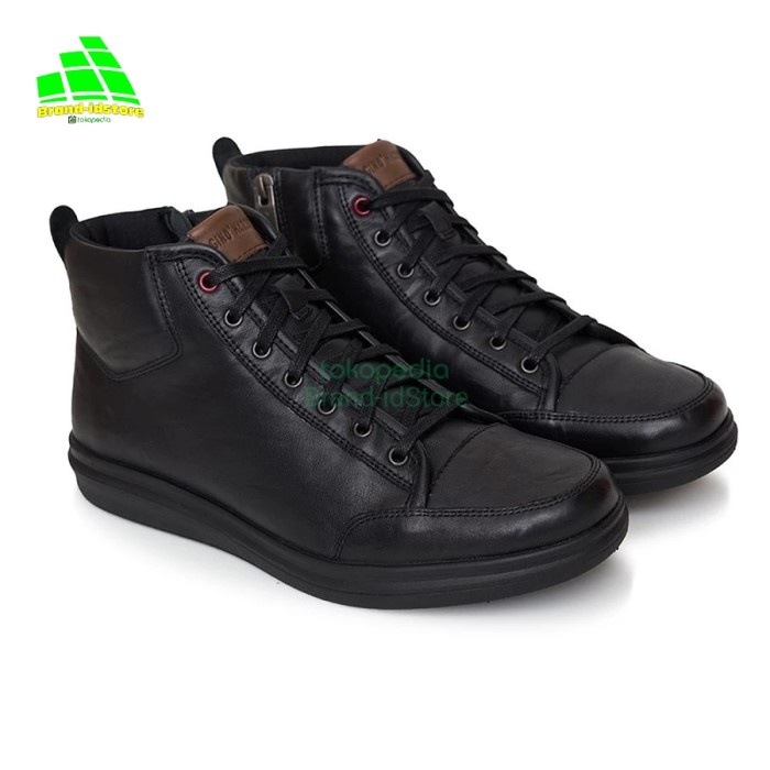 Gino Mariani JAWARA Sepatu Boots Pria Casual Original Leather Black