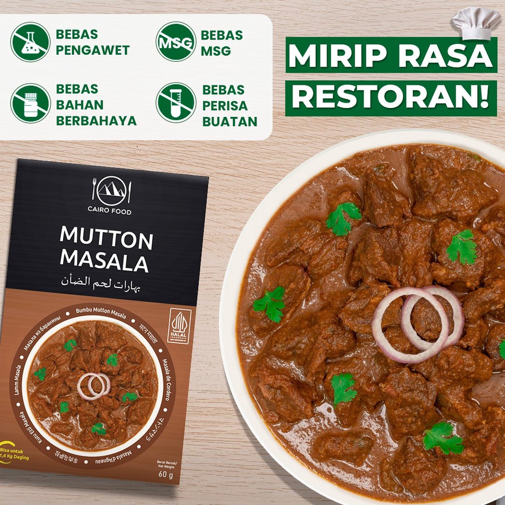 

Bumbu Mutton Masala Premium Untuk Profesional - Cairo Food
