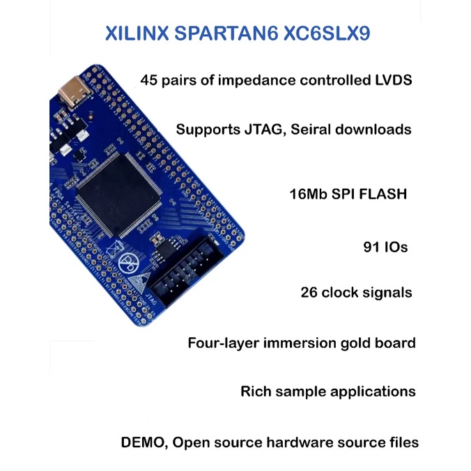 ARTA FPGA Board FPGA Development Board XILINX Spartan6 XC6SLX9 XC6SLX9-2TQG144 FPGA Core Board