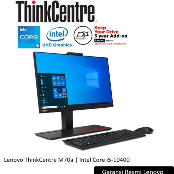 Pc Aio Lenovo Thinkcentre M70A Intel Core I5-10400 16Gb Ssd 256Gb W11