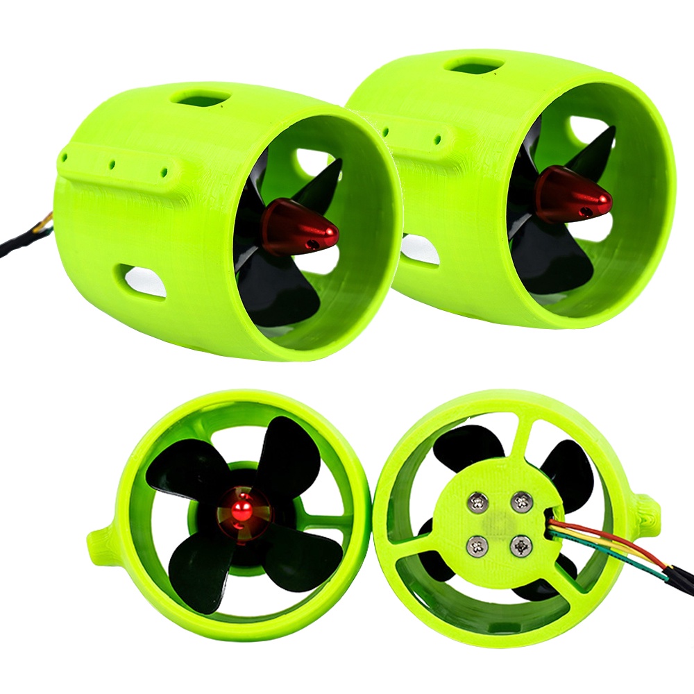 CAGA DC 12V-24V 20A Underwater Thruster CW CCW Engine With 4-Blade Propeller For Jet Boat Robot Subm