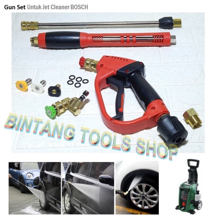 GUN SET JET CLEANER PRO ADJUSTABLE SHORT LONG FOR BOSCH AQT 100 125