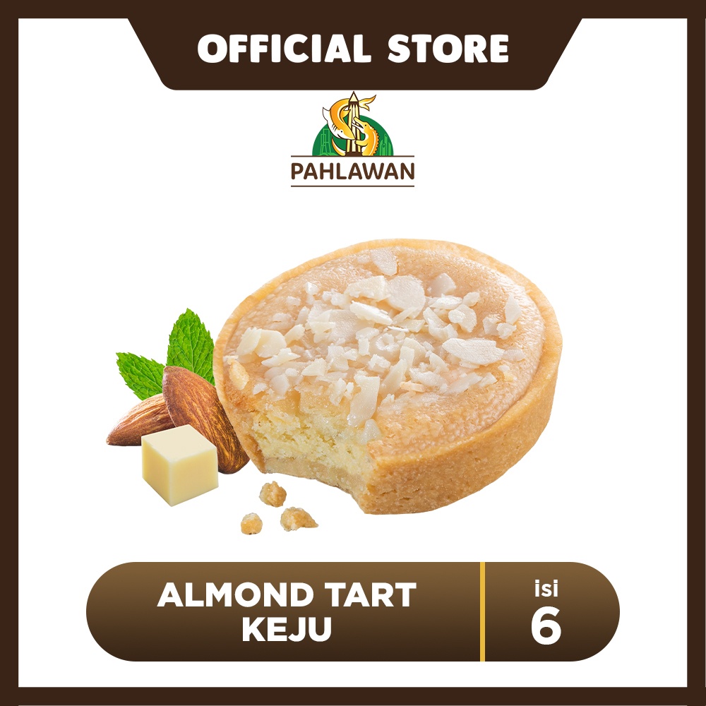 LAPIS KUKUS PAHLAWAN - ALMOND TART KEJU - 6 PCS