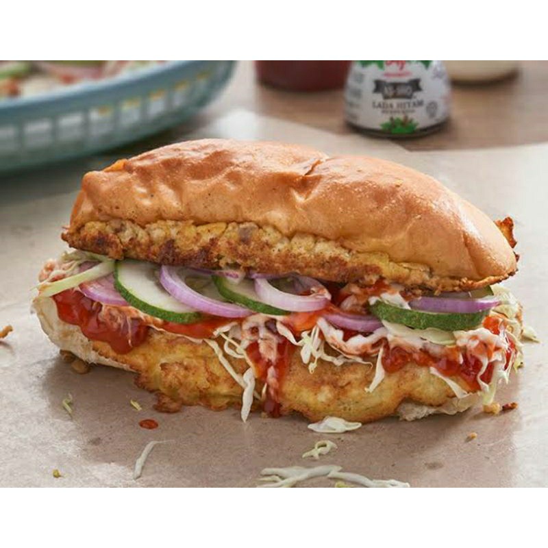 

ROTI SANDWICH ISI DAGING AYAM/SAPI KHAS SUMBA BU LIA SURABAYA