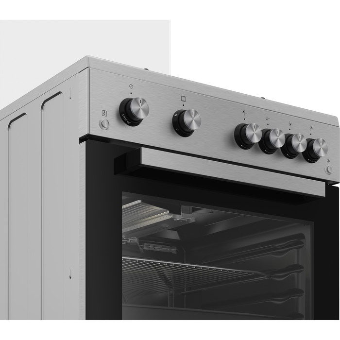 BEKO FSGT61121DXMCS KOMPOR OVEN FREESTANDING COOKER 4 TUNGKU OVEN GAS 60CM FSGT 61121DX MCS