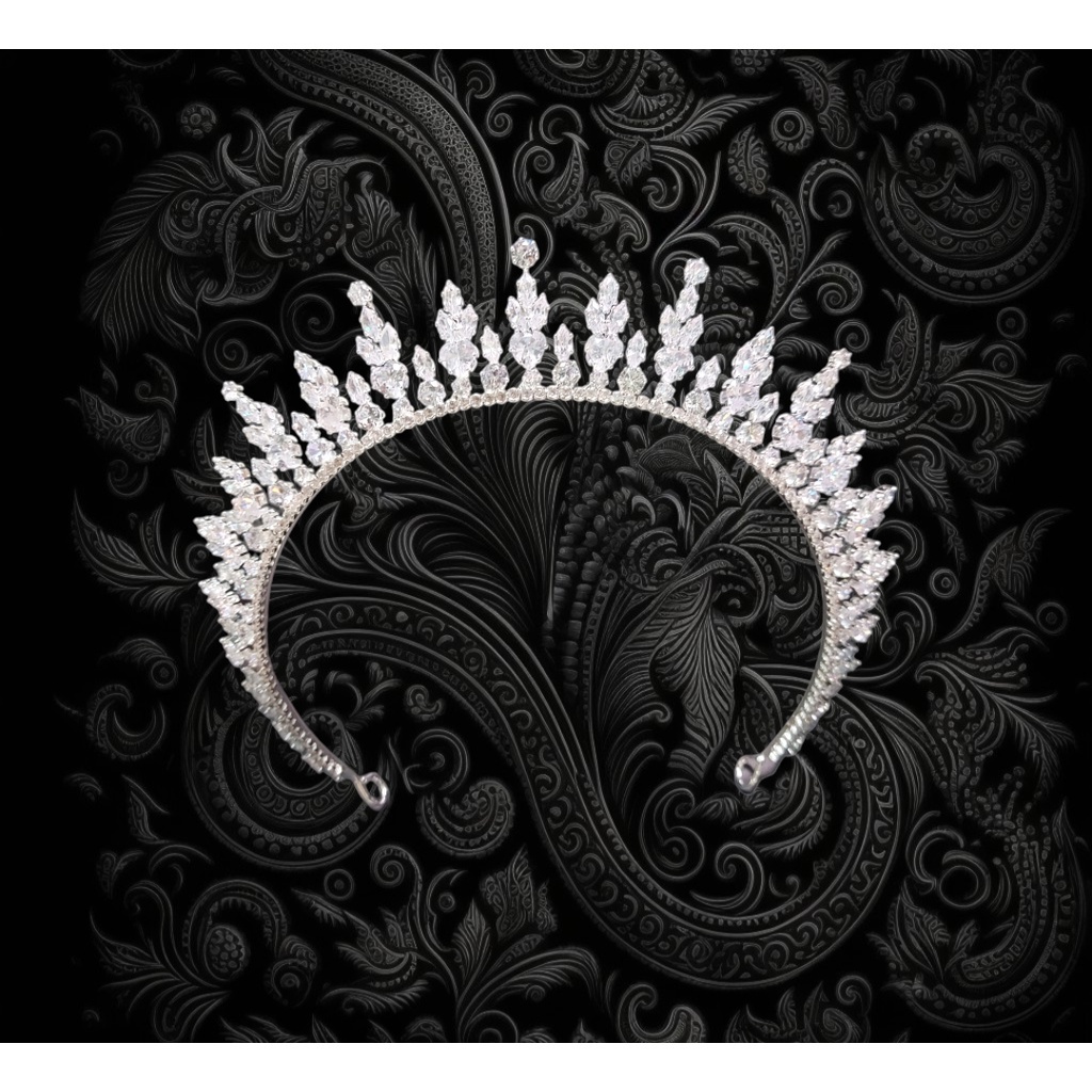 PROMO Mahkota zircon pengantin sampai telinga
