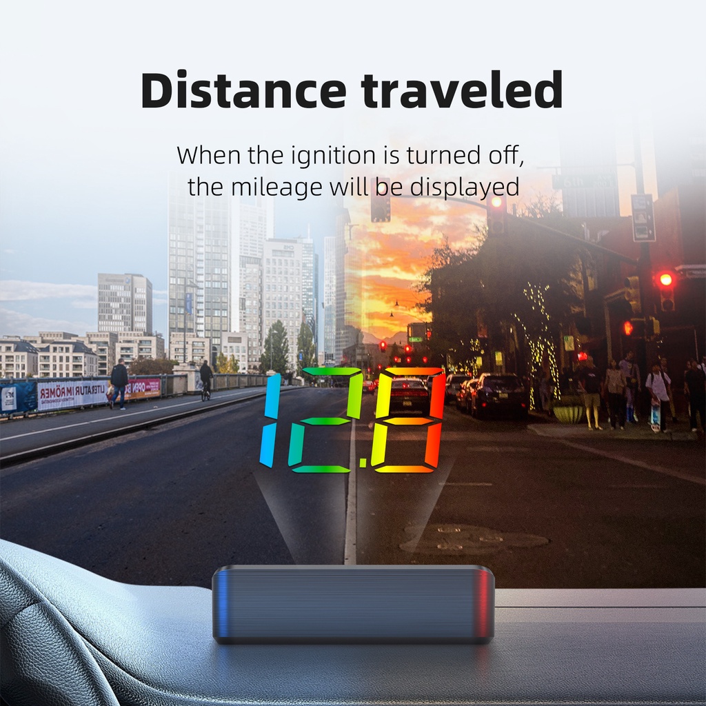 MDA M4 HUD OBD2 Smart Car Head Up Display Large Font Digital Odometer Security Alarm Windshield Proj
