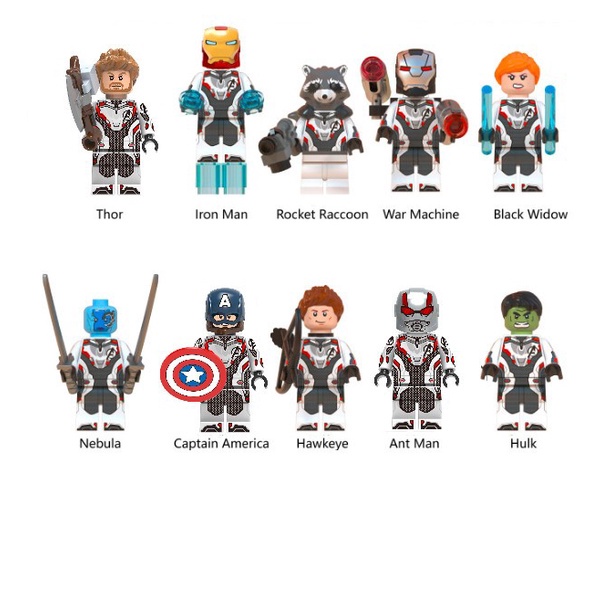 Avenger End Game Iron Ant Man America Thor Rocket Action Figure Mini