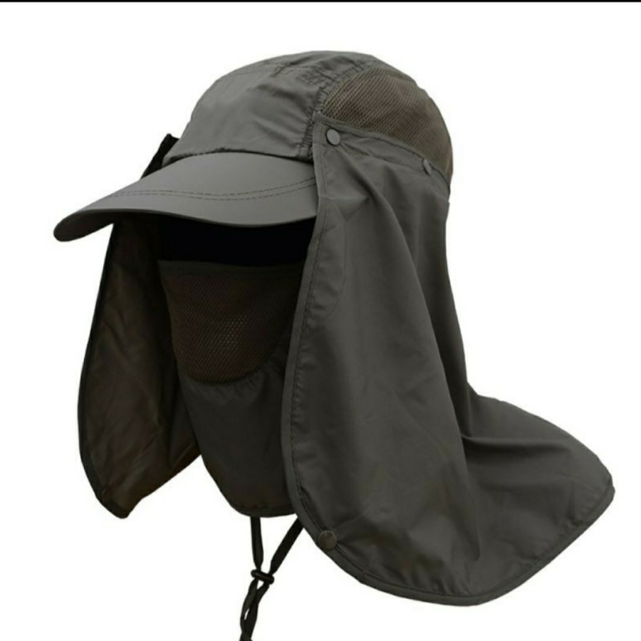 Ready Stock Topi Anti Uv Matahari Topi Pancing Hunting Anti Panas Topi - Topi Anti Panas Matahari