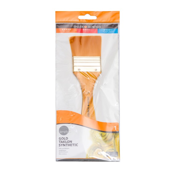 

Sale Daler Rowney Simply Acrylic Brush Gold Taklon Synthetic Kuas Lukis