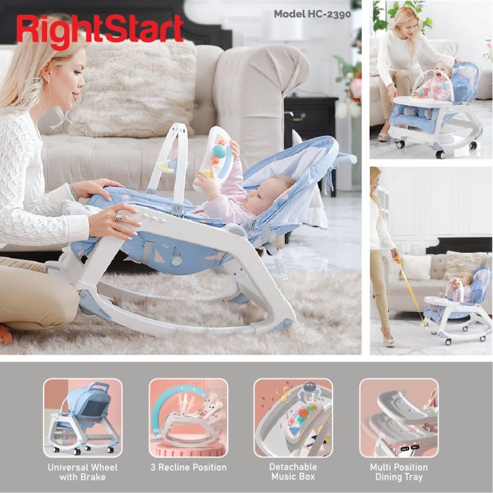 MURAH Right Start Bouncer TABLE & Adventurer Newborn Toddler Portable Swing