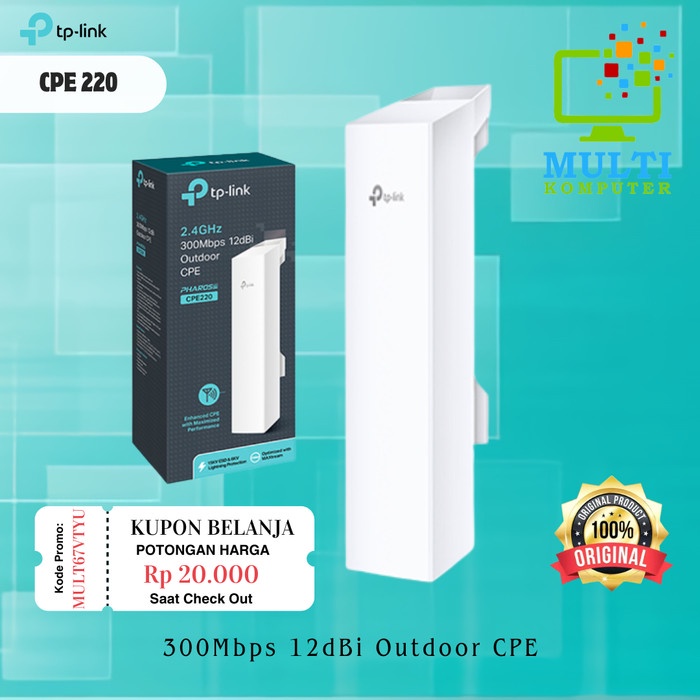 Access Point Outdoor TP-LINK 2.4GHz 300Mbps CPE220 / CPE 220 / CPE-220