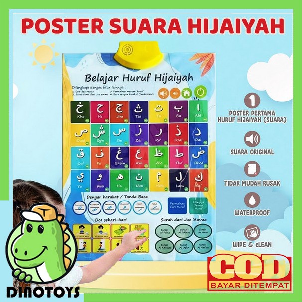 

KODE B Dinotoys MA014 Poster Hijaiyah Poster Islami Poster Edukasi Belajar