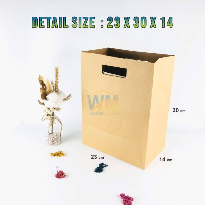 

Flashshow Paper Bag Sandwich Sando / Kantong Kertas / Paper Bag Polos 23x14x30