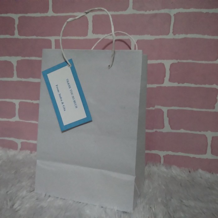 

Flashshow Paper Bag Mini Warna Putih White Free Request Kartu Ucapan Mini