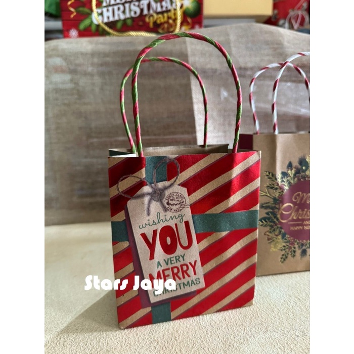 

Flashshow Paper Bag Natal, Goodie Bag Natal Kraft, Paper Bag Vintage