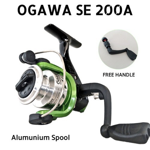reel spining ogawa se 200a warna random spool aluminium 5 ball bearing free handle gulungan atau rel