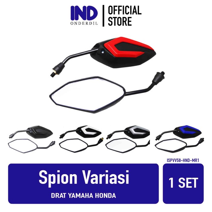 Spion-Kaca Kiri-Kanan Set Variasi Vario Motor Honda Drat Kanan Baut 14