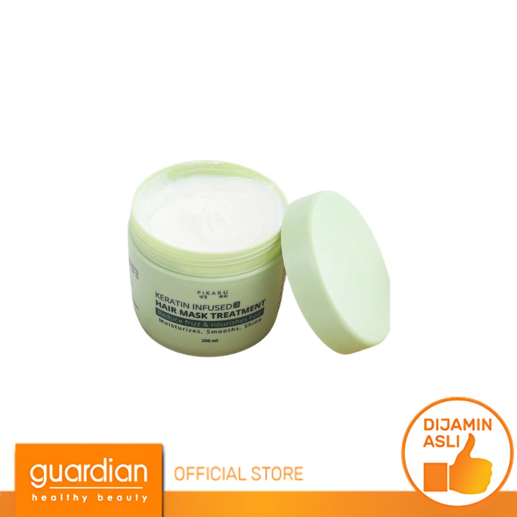 Pikaru Keratin Treatment Infused 3 Hair Mask Treatment - Perawatan Rambut Rusak dan Kering 250 Ml
