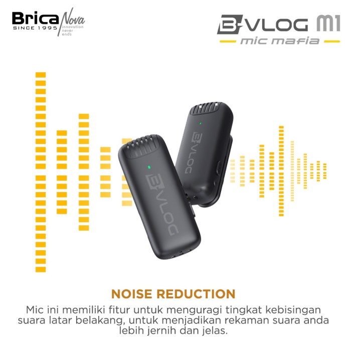 PROMO Brica B-VLOG M1 Wireless Clip On Microphone with Charging Case Type C