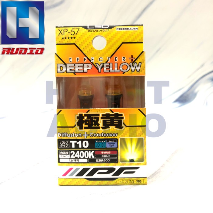 Lampu Mobil Original Ipf Japan T10 Led 2400K Deep Yellow Xp-57 Kuning