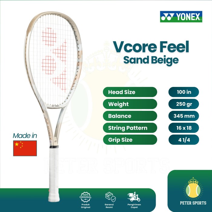 Yonex Vcore Feel Sand Beige - Raket Tenis Yonex Vcore