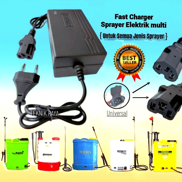 Charger sprayer elektrik 12volt - Cas aki semprotan hama elektrik
