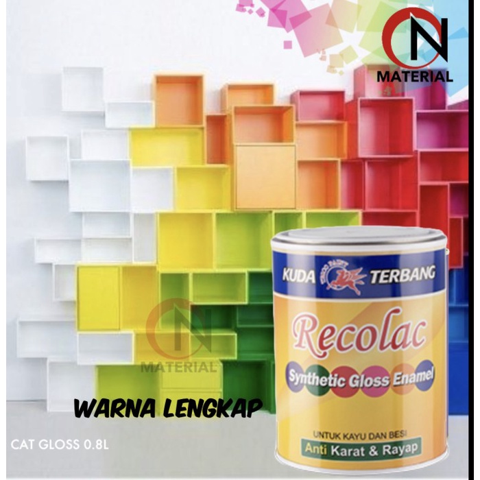 Cat Kayu Besi KUDA TERBANG RECOLAC 1KG WARNA