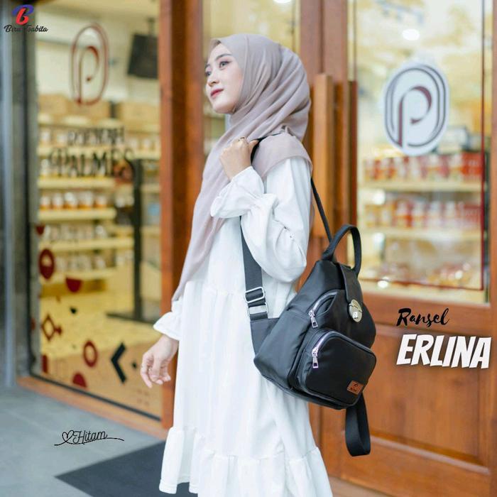 Ransel Erlina By Biru Tsabita Tas Bahu Wanita Anti Air