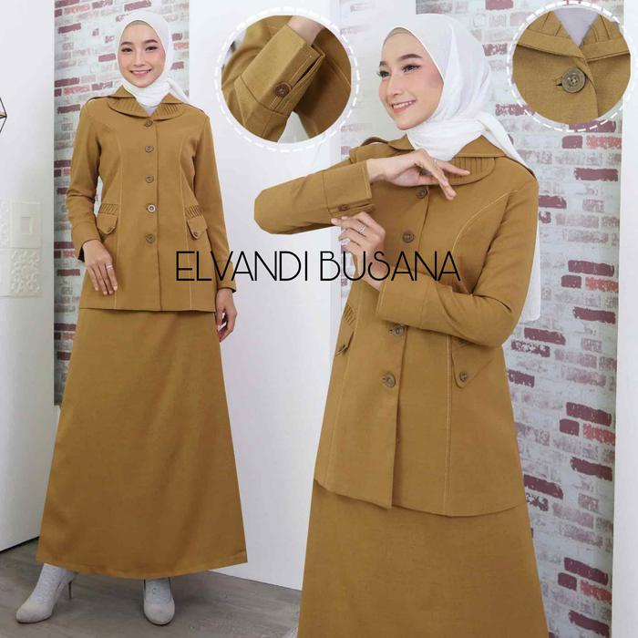 Setelan jas wanita / Seragam kerja blazer wanita / Seragam guru / Setelan baju guru wanita - 7010