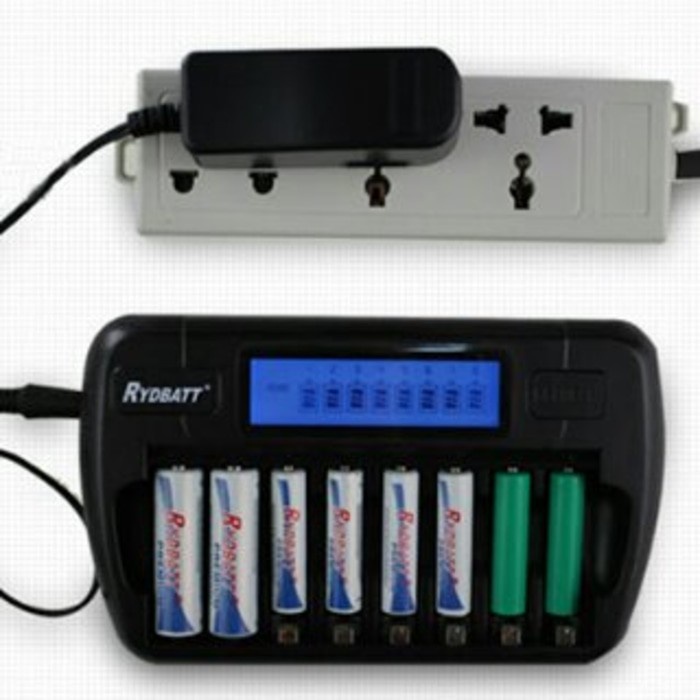 RYDBATT FAST / QUICK BATTERY CHARGER &AMP;AMP; REFRESH 8 SLOT + LCD KODE 270