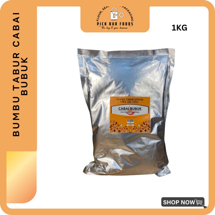 

Bubuk Tabur Pedas / Bubuk Cabe / Bubuk Cabai / Bubuk Shihlin 1kg